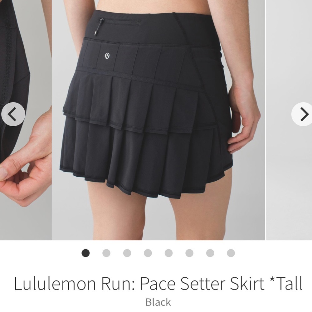 Lululemon EUC Pace Setter Skirt 12 Tall
Black